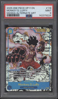 Monkey D Luffy One Piece Card Game OP11 Manga Alternate Art #118 PSA 9