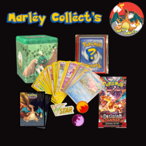 Pokemon Cards Tin Bundle - Mystery Rare Card | 50 Card Bundle | Booster Pack | Pokemon Card Sleeves | VSTAR Marker